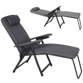 SDRAIO CON POGGIAPIEDI 6+1 POSIZIONI COLORE GRIGIO SDRAIO CON POGGIAPIEDI 6+1 POSIZIONI COLORE GRIGIO