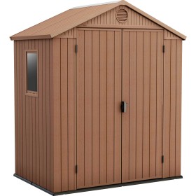 CASETTA KETER DARWIN 2 PORTE EFFETTO LEGNO colore marrone cm.190x122x221h. CASETTA KETER DARWIN 2 PORTE EFFETTO LEGNO colore marrone cm.190x122x221h.