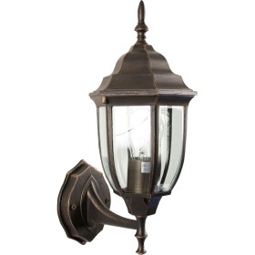 LANTERNA BOMBAY CON BRACCIO BRONZO ANTICHIZZATO LANTERNA BOMBAY CON BRACCIO BRONZO ANTICHIZZATO