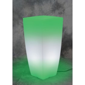 VASO HOME LIGHT QUADRO cm.33x33x70 colore ghiaccio/verde. VASO HOME LIGHT QUADRO cm.33x33x70 colore ghiaccio/verde.