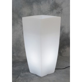 VASO HOME LIGHT QUADRO cm.40x40x90h colore ghiaccio/bianco. VASO HOME LIGHT QUADRO cm.40x40x90h colore ghiaccio/bianco.