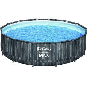 BESTWAY 5614Z PISCINA POWER-STEEL TONDA COMPLETA IN RATTAN CM. 427x107h. BESTWAY 5614Z PISCINA POWER-STEEL TONDA COMPLETA IN RATTAN CM. 427x107h.