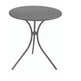 TAVOLO TONDO ANTILLE CON 3 GAMBE STRUTTURA TUBOLARE E PIANO IN LAMIERA STIRATA CM. 70x74h. TAVOLO TONDO ANTILLE CON 3 GAMBE STRUTTURA TUBOLARE E PIANO IN LAMIERA STIRATA CM. 70x74h.