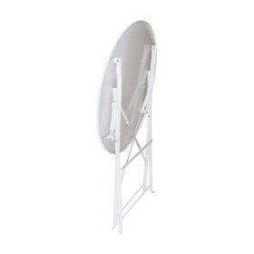 TAVOLO TONDO PIEGHEVOLE COLORE BIANCO DIAM. 70 ALTO 71 CM. TAVOLO TONDO PIEGHEVOLE COLORE BIANCO DIAM. 70 ALTO 71 CM.