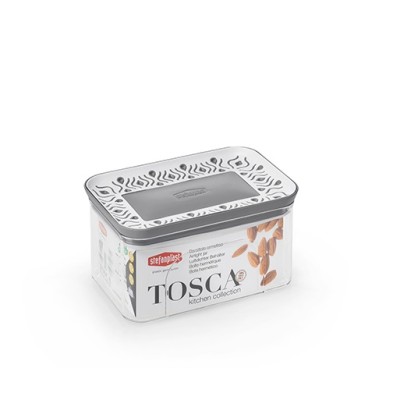 BARATTOLO RETTANGOLARE TOSCA 0,7 LT BIANCO/STONE GREY