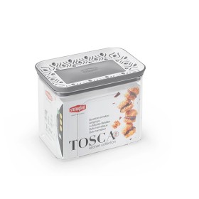 BARATTOLO RETTANGOLARE TOSCA 1,2 LT BIANCO/STONE GREY BARATTOLO RETTANGOLARE TOSCA 1,2 LT BIANCO/STONE GREY