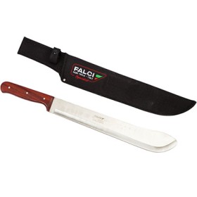 FALCI MACHETE LAMA IN ACCIAIO E MANICO IN LEGNO CON FODERO CUOIO CM. 50 FALCI MACHETE LAMA IN ACCIAIO E MANICO IN LEGNO CON FODERO CUOIO CM. 50