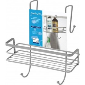FERIDRAS MENSOLA A 1 RIPIANO LINEA LINDA RETTAGOLARE CON GANCIO DOCCIA CM.25x21x32 FERIDRAS MENSOLA A 1 RIPIANO LINEA LINDA RETTAGOLARE CON GANCIO DOCCIA CM.25x21x32
