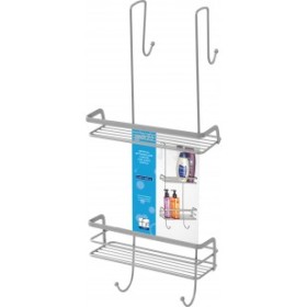 FERIDRAS MENSOLA A 2 RIPIANI LINEA LINDA RETTAGOLARE CON GANCIO DOCCIA CM.25x21x60h. FERIDRAS MENSOLA A 2 RIPIANI LINEA LINDA RETTAGOLARE CON GANCIO DOCCIA CM.25x21x60h.