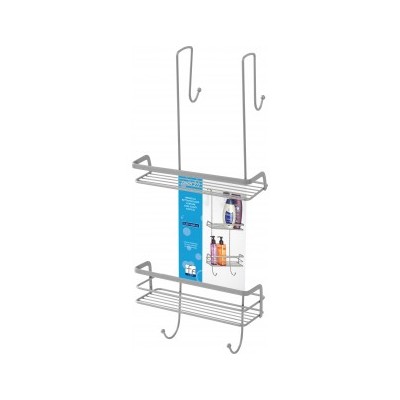 FERIDRAS MENSOLA A 2 RIPIANI LINEA LINDA RETTAGOLARE CON GANCIO DOCCIA CM.25x21x60h.