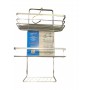 FERIDRAS MENSOLA A 3 RIPIANI LINEA LINDA CON GANCIO PER DOCCIA 26x11x43-53cm.