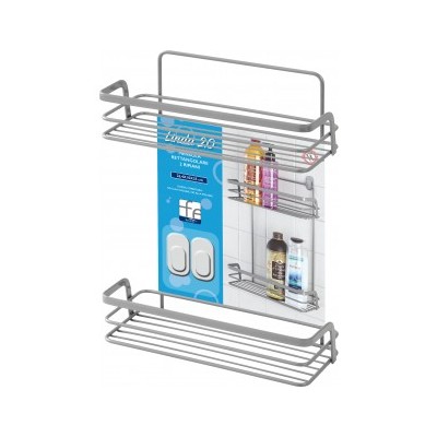 FERIDRAS MENSOLA A 2 RIPIANI LINEA LINDA RETTANGOLARE CM. 26x11x35