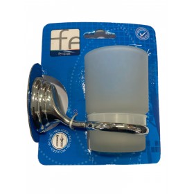 PORTABICCHIERE CROMO/VETRO FACILE PORTABICCHIERE CROMO/VETRO FACILE