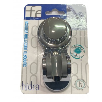FERIDRAS SUPPORTO PORTA DOCCETTA A VENTOSA LINEA HIDRA IN ABS CROMATO