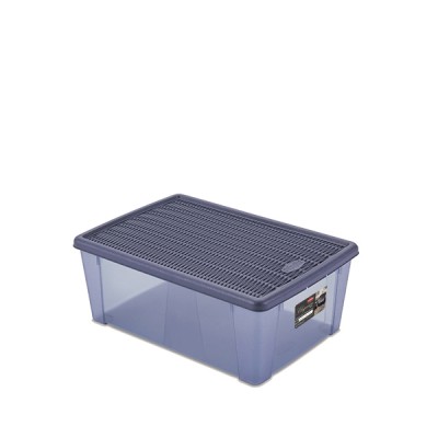 SCATOLA ELEGANCE BOX MULTIUSO L BLU NAVY/BLU NAVY TRASP