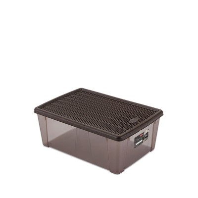 SCATOLA ELEGANCE BOX MULTIUSO L MOKA/MOKA TRASP