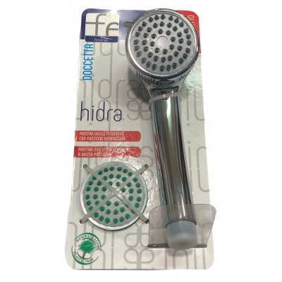 FERIDRAS SOFFIONE DOCCETTA AUTOPULENTE LINEA HIDRA IN ABS CROMATO CON RICAMBIO