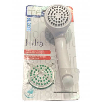 FERIDRAS SOFFIONE DOCCETTA LINEA HIDRA IN ABS BIANCO CON RICAMBIO