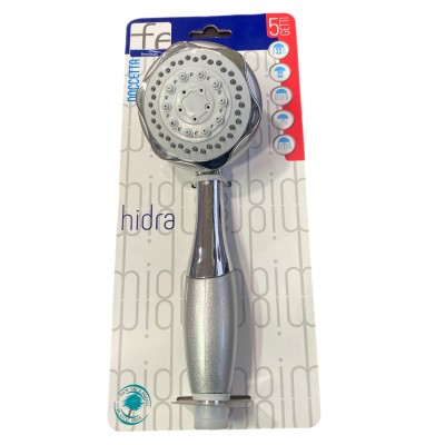 FERIDRAS SOFFIONE DOCCIA LINEA HIDRA IN ABS CROMATO A 5 FUNZIONI