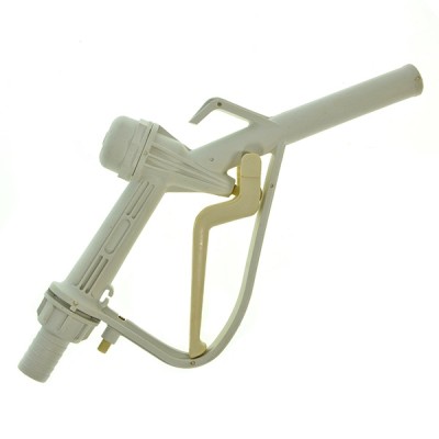 PISTOLA GASOLIO PLASTICA BIANCA ATTACCO MASCHIO D. 19 BECCO PISTOLA MISURA 25