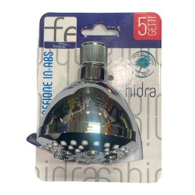 FERIDRAS SOFFIONE DOCCIA LINEA HIDRA IN ABS CROMATO CON 5 FUNZIONI
