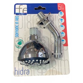 FERIDRAS SOFFIONE DOCCIA CON BRACCIO LINEA HIDRA IN OTTONE CROMATO A 5 FUNZIONI FERIDRAS SOFFIONE DOCCIA CON BRACCIO LINEA HIDRA IN OTTONE CROMATO A 5 FUNZIONI