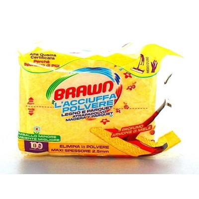 BRAWN L'ACCIUFFAPOLVERE LEGNO E PARQUET 12 PANNI