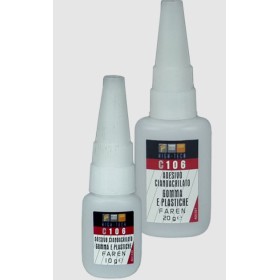 FAREN C106 COLLA CIANOACRILATA GOMME E PLASTICHE GR. 10 FAREN C106 COLLA CIANOACRILATA GOMME E PLASTICHE GR. 10