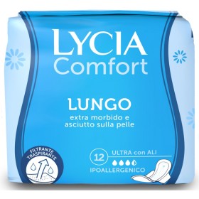 LYCIA ASSORBENTI  ULTRASOTTILI ALI LUNGO 12PZ LYCIA ASSORBENTI  ULTRASOTTILI ALI LUNGO 12PZ