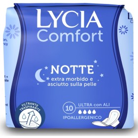 LYCIA ASSORBENTI ULTRASOTTILI NOTTE 10PZ LYCIA ASSORBENTI ULTRASOTTILI NOTTE 10PZ
