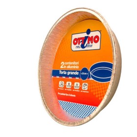 OTTIMO VASCHETTA ALLUMINIO TORTA GRANDE PZ. 2 CM.29 OTTIMO VASCHETTA ALLUMINIO TORTA GRANDE PZ. 2 CM.29