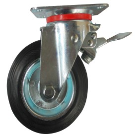 RUOTA INDUSTRIALE GIREVOLE DIAM. 75 CON FRENO EXPORT