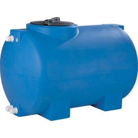 SERBATOIO POLIETILENE AZZURRO ORIZZONTALE LT. 300 ATT. 1 POLL. SERBATOIO POLIETILENE AZZURRO ORIZZONTALE LT. 300 ATT. 1 POLL.