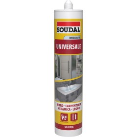 SOUDAL CARTUCCIA SILICONE UNIVERSALE TRASPARENTE ML.280 SOUDAL CARTUCCIA SILICONE UNIVERSALE TRASPARENTE ML.280