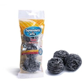 ARIX SPUGNETTE ABRASIVE PAGLIETTE INOX PZ. 3