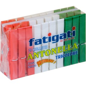 FATIGATI MOLLETTE ANTONELLA TRICOLORE PZ. 20 FATIGATI MOLLETTE ANTONELLA TRICOLORE PZ. 20