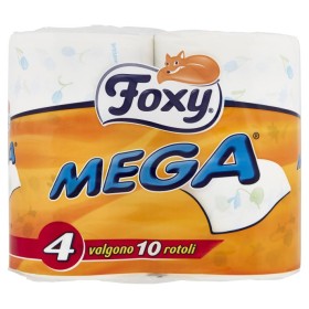 FOXY CARTA IGIENICA MEGA 4 ROTOLI 2 VELI FOXY CARTA IGIENICA MEGA 4 ROTOLI 2 VELI