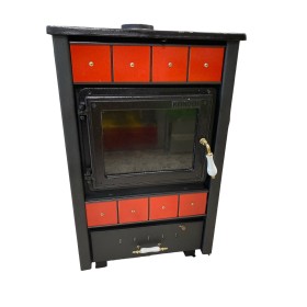 STUFA A LEGNA KONDOR CON RIVESTIMENTO IN CERAMICA CM. 51x48x80h. STUFA A LEGNA KONDOR CON RIVESTIMENTO IN CERAMICA CM. 51x48x80h.