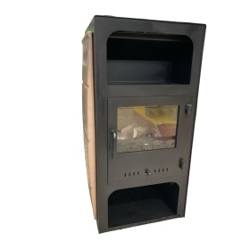 STUFA A LEGNA MAFALDA KW. 7 CON RIVESTIMENTO LATERALE IN CERAMICA CM. 50x36x90h. STUFA A LEGNA MAFALDA KW. 7 CON RIVESTIMENTO LATERALE IN CERAMICA CM. 50x36x90h.