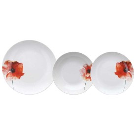 TOGNANA SERVIZIO 18 PIATTI PORCELLANA ROSSO DA TAVOLA PAPAVERO LINEA MADISON TOGNANA SERVIZIO 18 PIATTI PORCELLANA ROSSO DA TAVOLA PAPAVERO LINEA MADISON