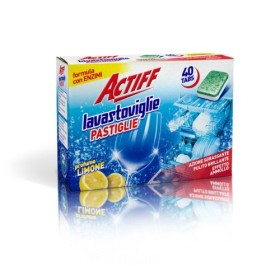 ACTIFF PASTIGLIE PER LAVASTOVIGLIE FORMULA CON ENZIMI PROFUMAZIONE LIMONE CONF. 40 TABS ACTIFF PASTIGLIE PER LAVASTOVIGLIE FORMULA CON ENZIMI PROFUMAZIONE LIMONE CONF. 40 TABS