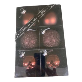 PALLINE PER ALBERO DI NATALE IN VETRO MARRONE CM. 8 PZ. 6 PALLINE PER ALBERO DI NATALE IN VETRO MARRONE CM. 8 PZ. 6