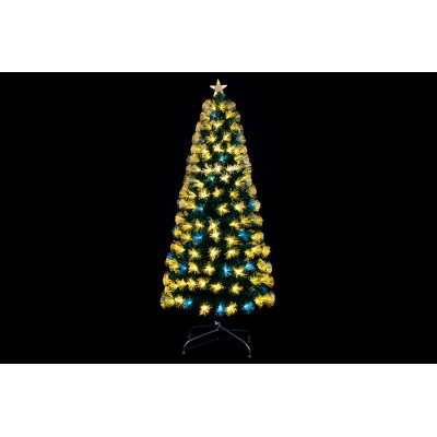 Nataluna Albero di Natale Luminoso 220 Rami Mod. M1995 con 225 LED a Luce Calda – Altezza 180 cm