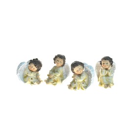 ANGELO DI NATALE CON LED 4 MODELLI COLORE PANNA CM. 17 ANGELO DI NATALE CON LED 4 MODELLI COLORE PANNA CM. 17