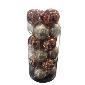 BOX 24 SFERE PALLINE DI NATALE DECORATIVE COLORI ASSORTITI CM. 8 BOX 24 SFERE PALLINE DI NATALE DECORATIVE COLORI ASSORTITI CM. 8