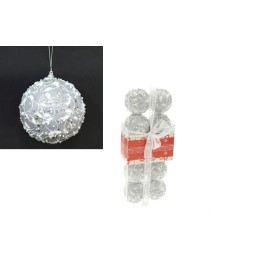 BOX 10 SFERE PALLINE DI NATALE PN1730 COLORE ARGENTO CM. 6 BOX 10 SFERE PALLINE DI NATALE PN1730 COLORE ARGENTO CM. 6