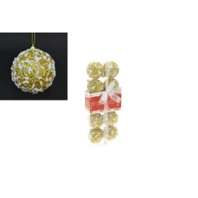 BOX 10 SFERE PALLINE DI NATALE PN1730 COLORE ORO CM. 6 BOX 10 SFERE PALLINE DI NATALE PN1730 COLORE ORO CM. 6