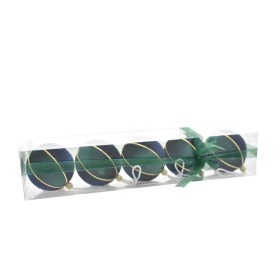 BOX 5 PALLINE SFERE PER ALBERO DI NATALE VERDE SCURO/BLU BOX 5 PALLINE SFERE PER ALBERO DI NATALE VERDE SCURO/BLU