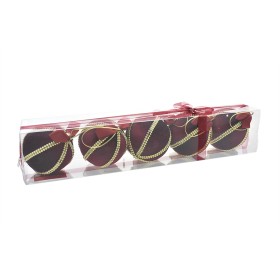 BOX 5 SFERE PALLINE DI NATALE DEC.23 BORDO'/ORO CM. 10 BOX 5 SFERE PALLINE DI NATALE DEC.23 BORDO'/ORO CM. 10