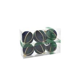 BOX 6 SFERE PALLINE DI NATALE DECORO 34 VERDE SCURO/BLU CM. 7 BOX 6 SFERE PALLINE DI NATALE DECORO 34 VERDE SCURO/BLU CM. 7